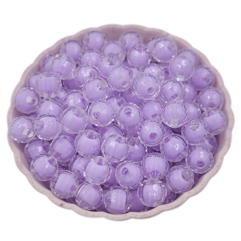 ลูกปัดอะคริลิคใส สีแคนดี้ 8/10 มม. สําหรับทําเครื่องประดับ DIY (20/40 ชิ้นต่อถุง)