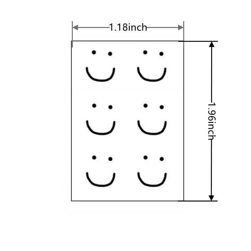 สติกเกอร์รอยสักชั่วคราว ลายหน้ายิ้ม แบบเรียบง่าย มี 1 แผ่น