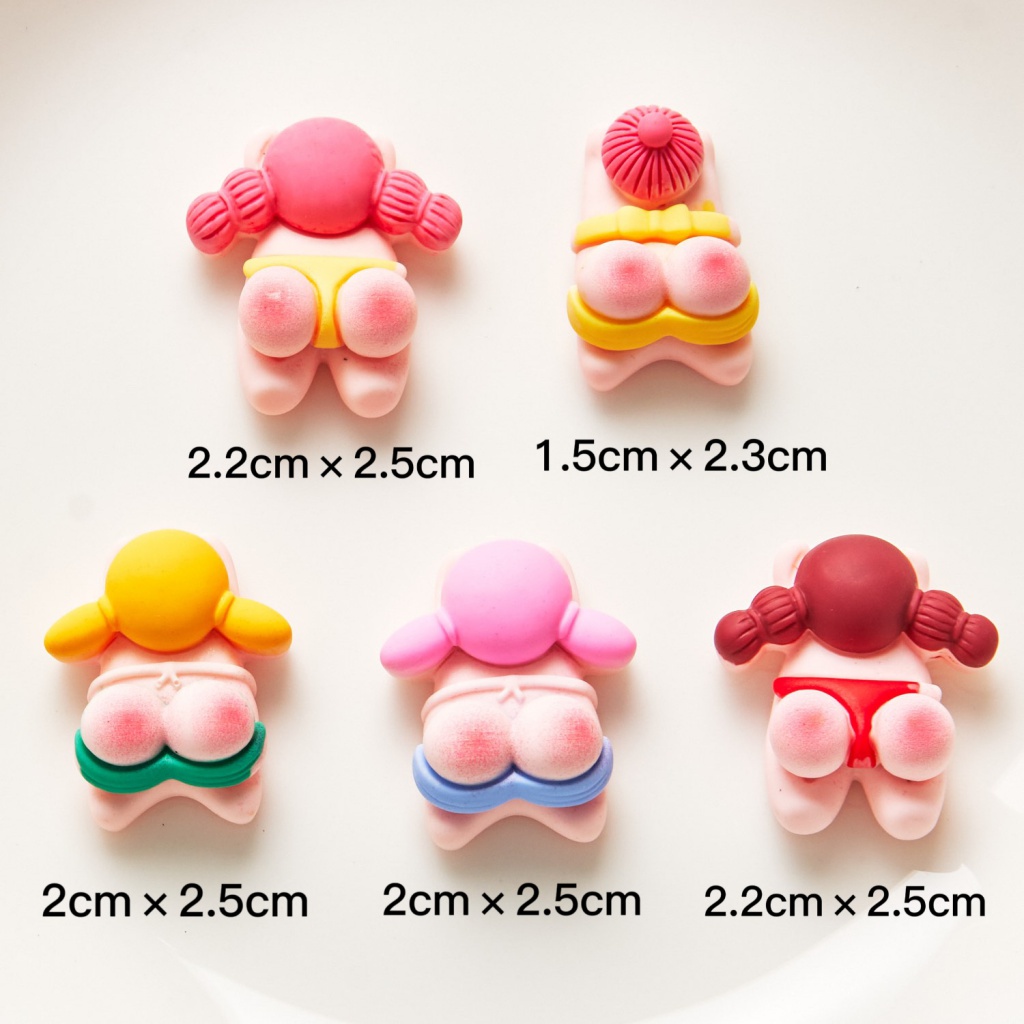 สติกเกอร์เรซิ่น รูปก้นใหญ่ แฮนด์เมด diy สําหรับติดตกแต่งตู้เย็น