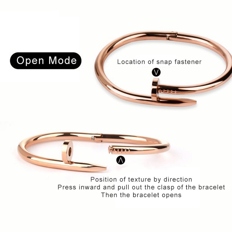 สร้อยข้อมือสเตนเลส ไทเทเนียม 18K สีโรสโกลด์ สําหรับของขวัญวันวาเลนไทน์
