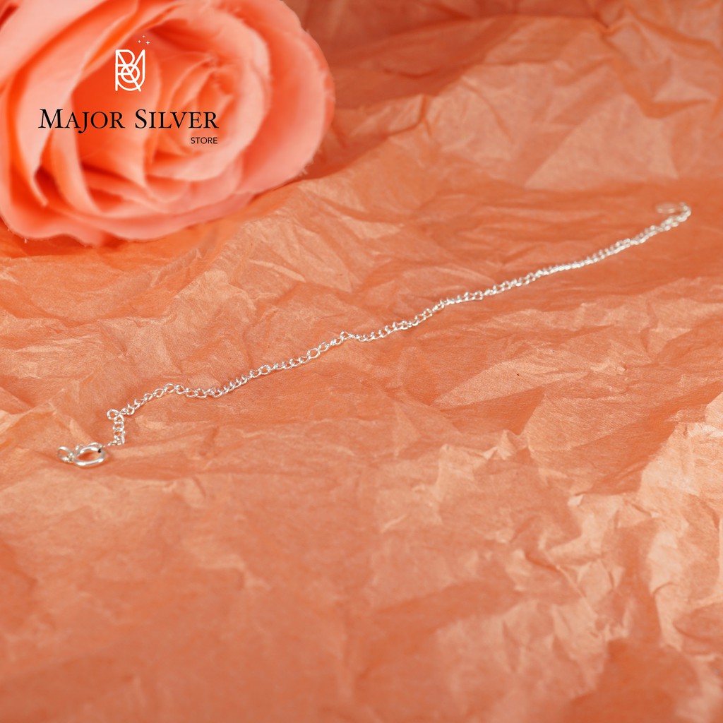 สร้อยข้อมือเงินแท้92.5% สร้อยTR45  เกาหลีสุดๆ ใส่ได้ในทุกโอกาส Major Silver  :  Eb-TR45