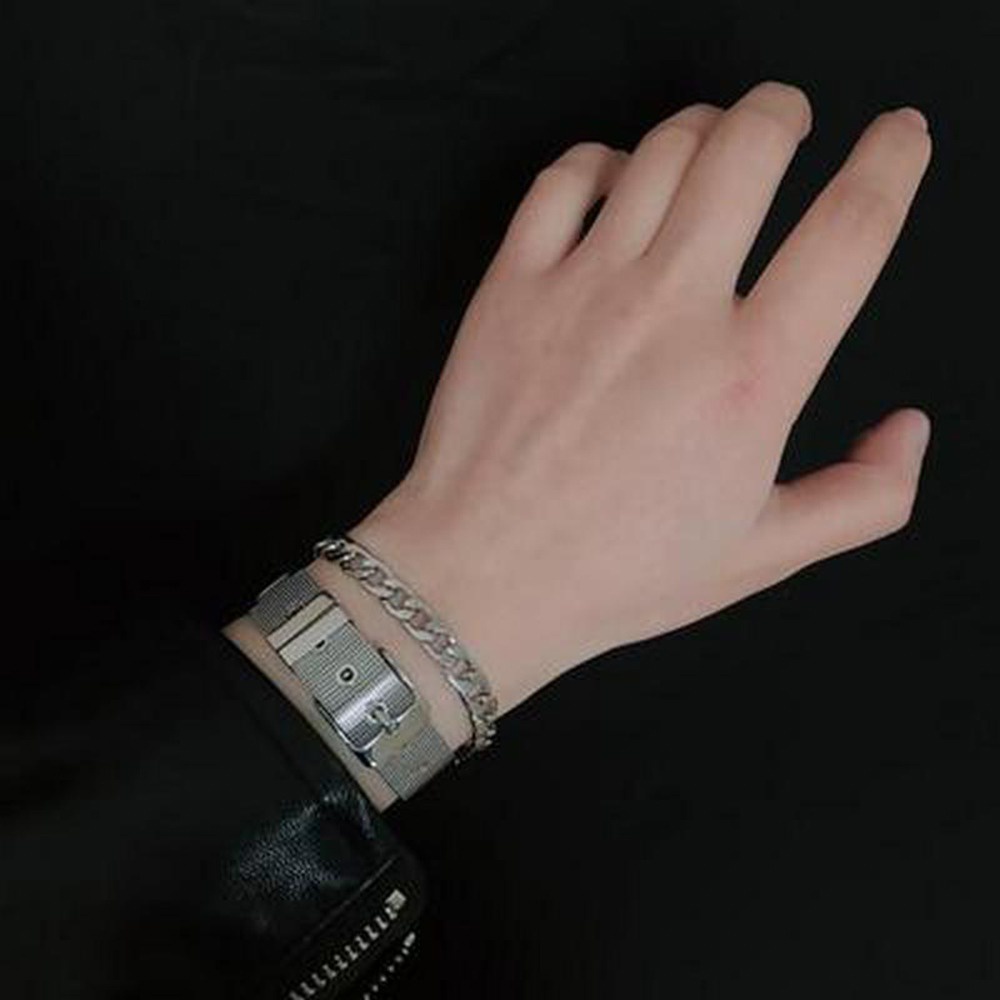 สร้อยข้อมือโซ่ สร้อยข้อมือ สไตล์ยุโรป เครื่องประดับ ผู้หญิงและผู้ชาย B61
