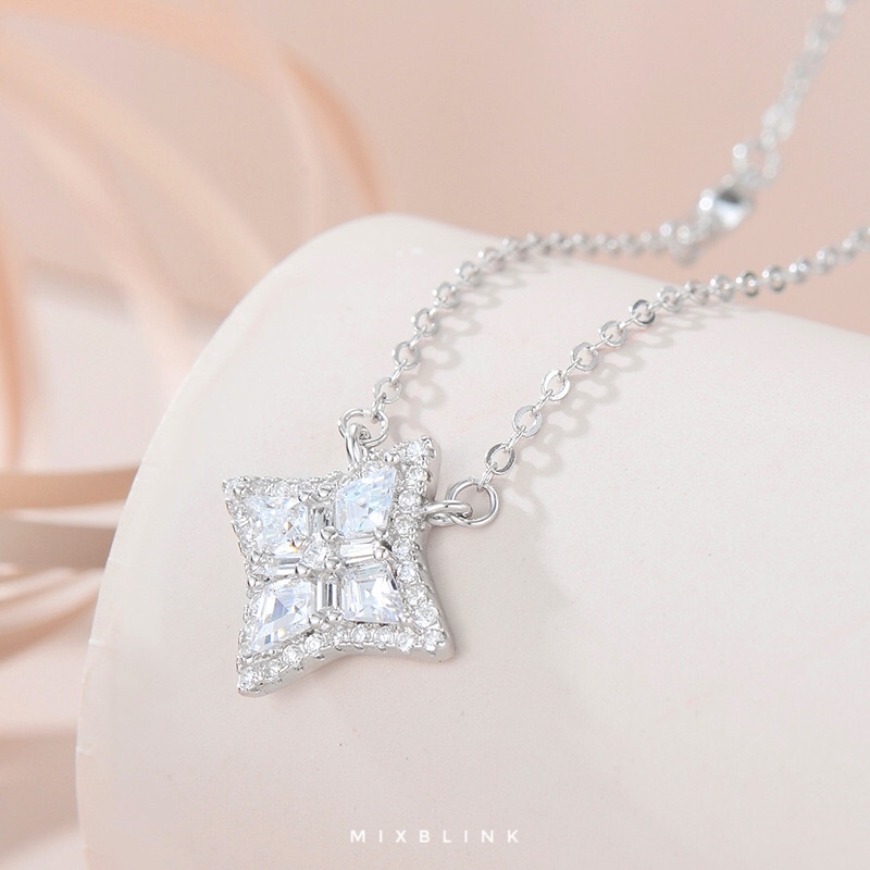 สร้อยคอ เงินแท้ 92.5% ส่งฟรี EMS ♡ รุ่น Sparkly ♡ - ( #I26 )