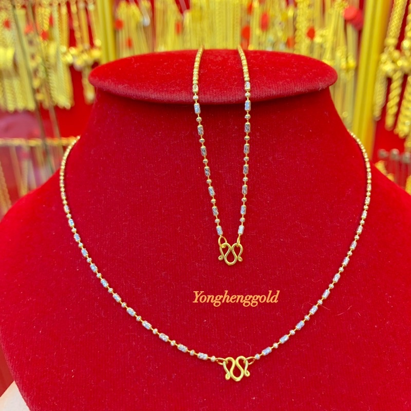 สร้อยคอทอง2สลึง Yonghenggold งาน2สี ทองคำแท้96.5% ขายได้จำนำได้ค่ะ