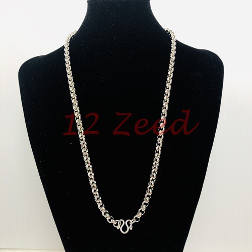 สร้อยคอห้อยพระสแตนเลส ลายแหวนกลึง ขนาด 7 มิล สแตนเลสแท้ 100% สร้อยสวมคอ เครื่องประดับ stainless steel
