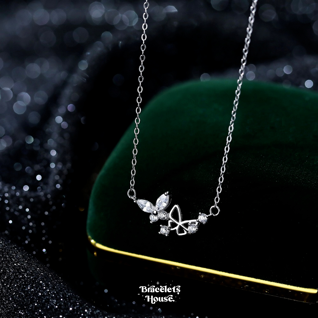 สร้อยคอเงินแท้ Papillon ♡. (ปาปิยอง) ส่งฟรี EMS ! [C9-2]