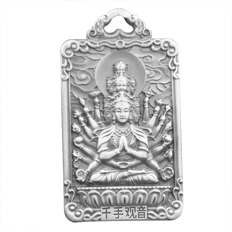 สร้อยคอเงินแท้ เกรด 999 พร้อมจี้รูปราศีพระพุทธรูป สําหรับผู้ชาย