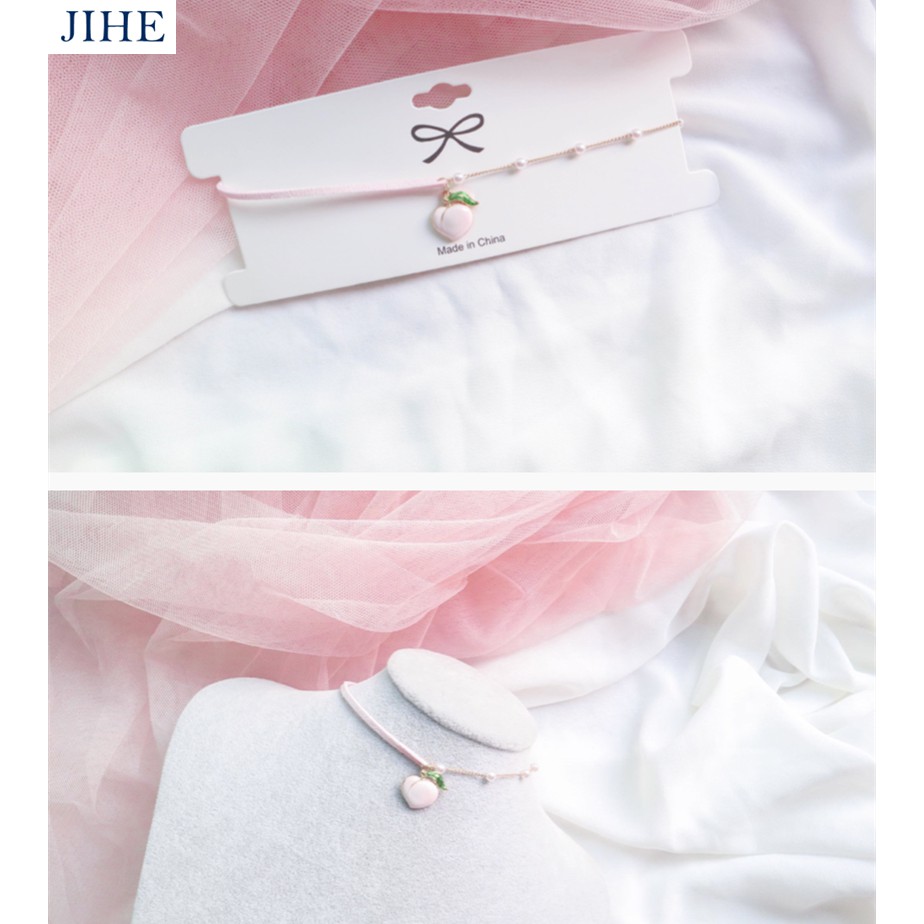 สร้อยคอโชคเกอร์ สีชมพู BST