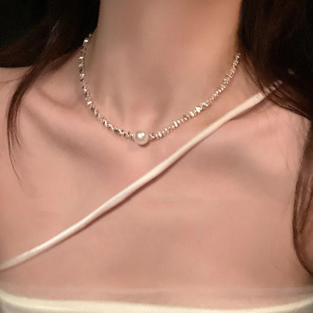 สร้อยคอโซ่ จี้ไข่มุก เข้ากับทุกการแต่งกาย สําหรับผู้หญิง