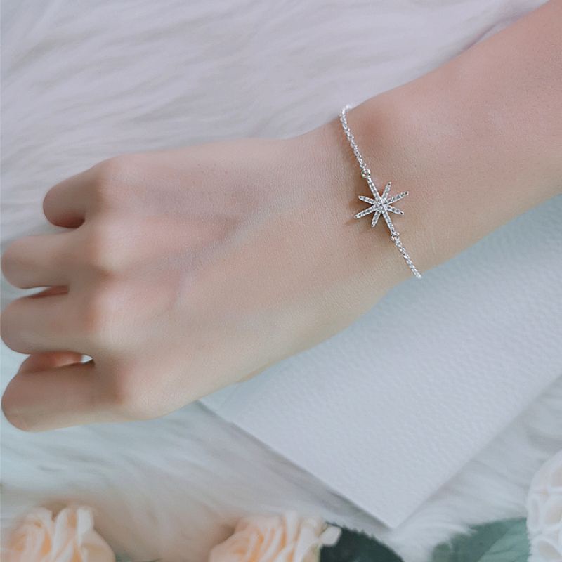 สร้อยมือมินิ สร้อยมือแฟชั่นผู้หญิง สร้อยมือสีเงิน สไตล์เกาหลี
