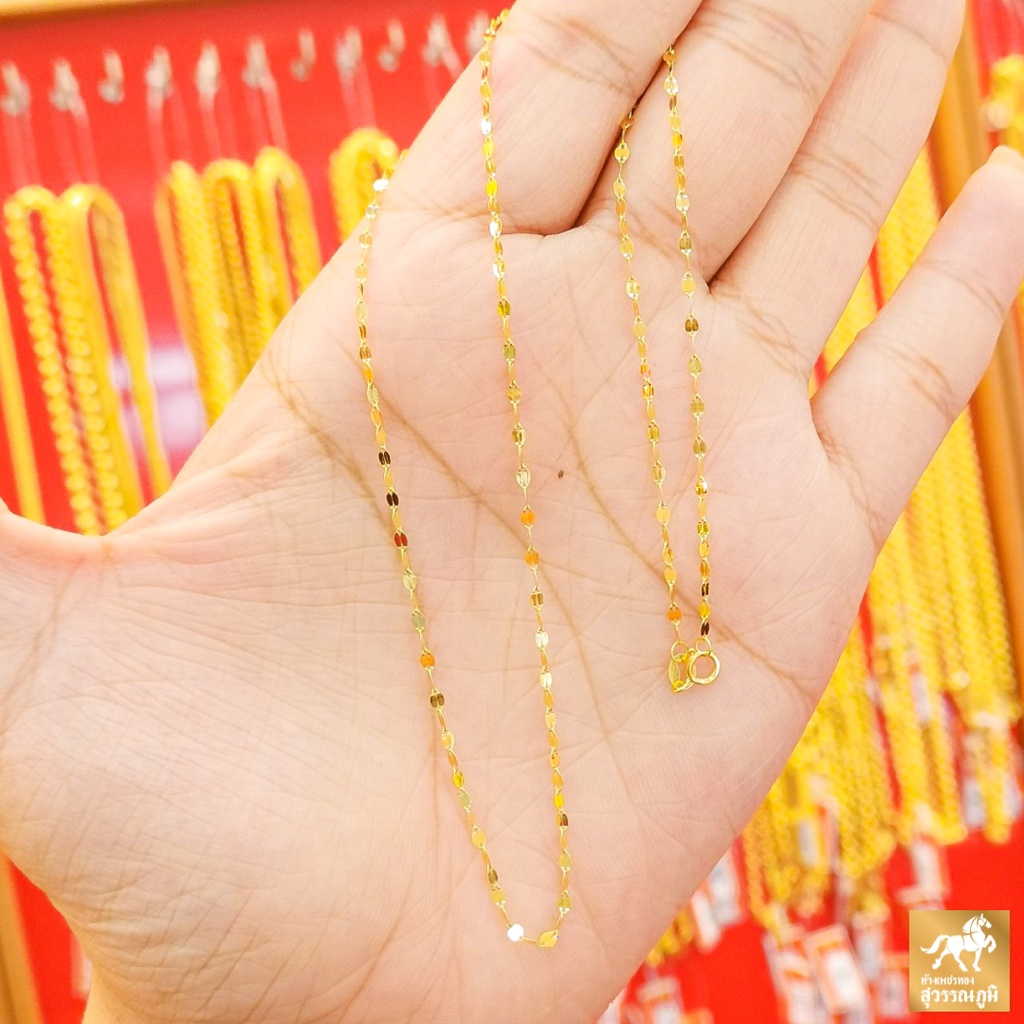 สร้อยอิตาลี ทองคำแท้ (18K) น้ำหนักทอง 0.75 กรัม มีใบรับประกันสินค้า ขายได้ จำนำได้
