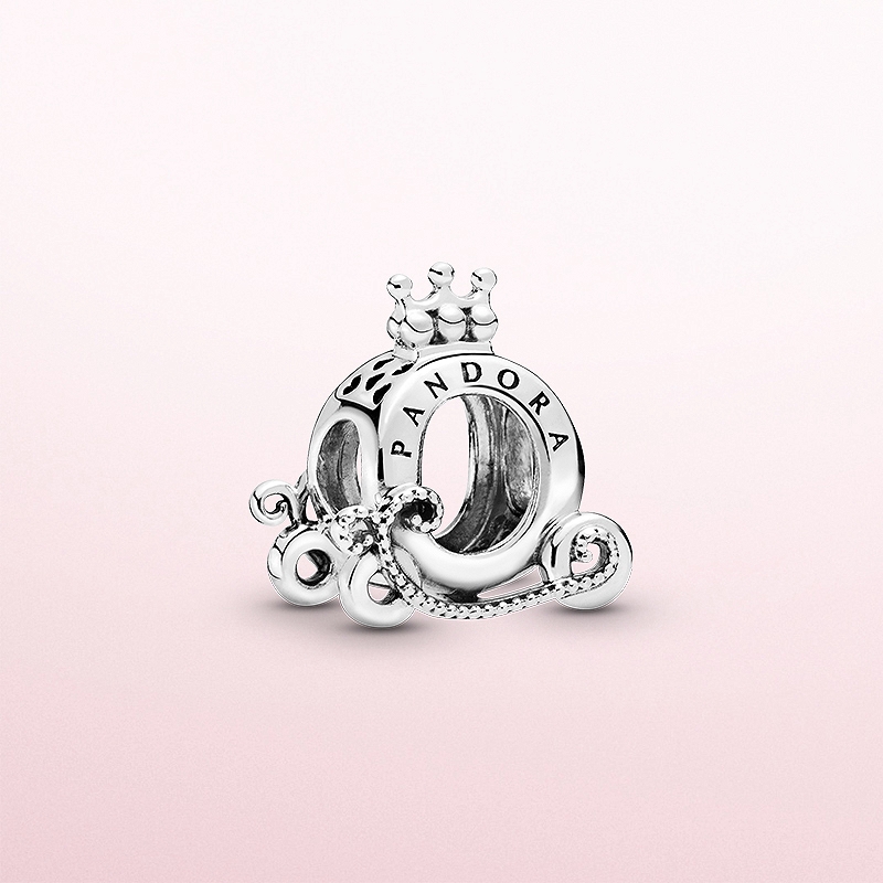 ส่งฟรี PANDORA Charm Shining Crown Carriage String Decoration Simple Design Bracelet Fashion สร้อยข้อมือ เครื่องประดับ พร้อมส่ง แท
