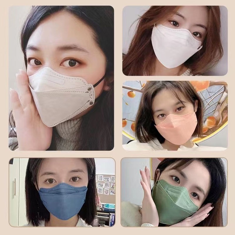 หน้ากากปิดปาก ทรงปลา และวิลโลว์ สําหรับผู้ใหญ่ KN95