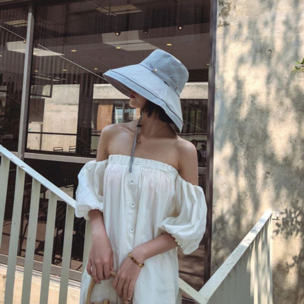 หมวกกันยูวี UV Protection Hat  พับปีกได้ ปีกหมวกกว้าง 13 CM
