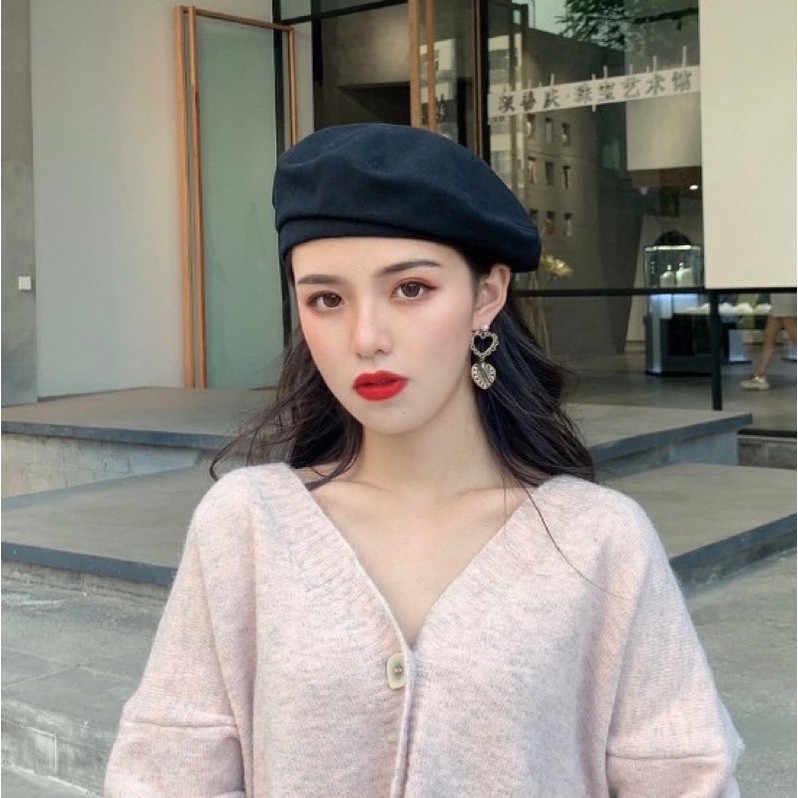 หมวกทรงเบเร่ต์แฟชั่นสไตล์เกาหลีใส่น่ารักพร้อมส่ง