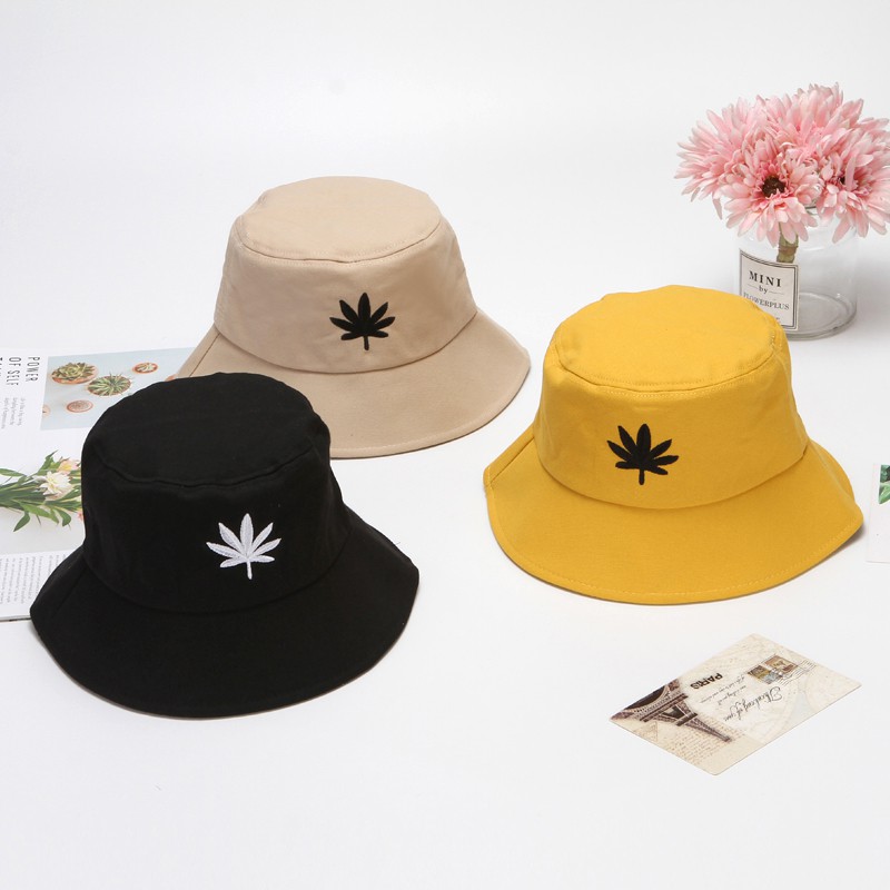 หมวกบักเก็ต bucket ผ้าcotton หมวกปีกรอบ Fashion