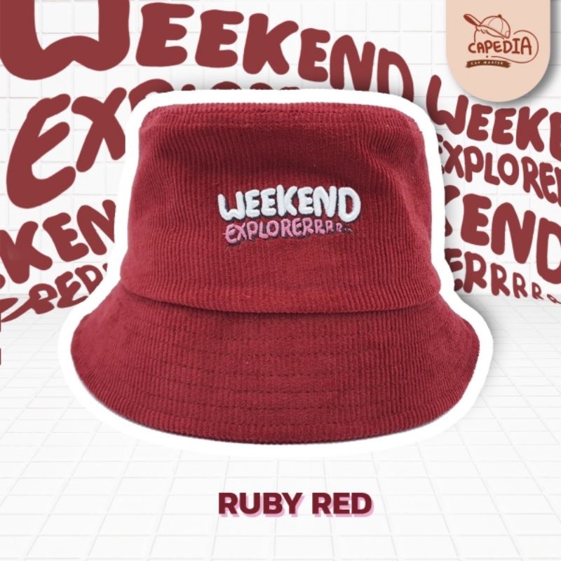 หมวกบักเก็ต น่ารัก ลูกฟูก ❤️ WEEKEND EXPLORER ❤️ ทรงปีกหุบๆ น่ารักมากๆ แบบใหม่ล่าสุด