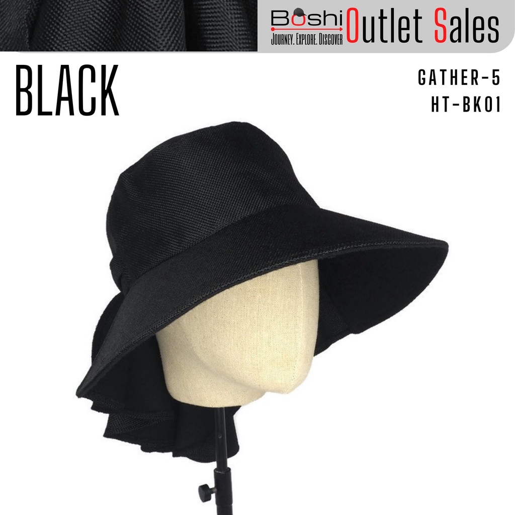 หมวกปีกกว้าง BOSHI GATHER HAT JP-STYLE ปรับไซส์ได้ 57-61 cm. ( GATHER 5 )