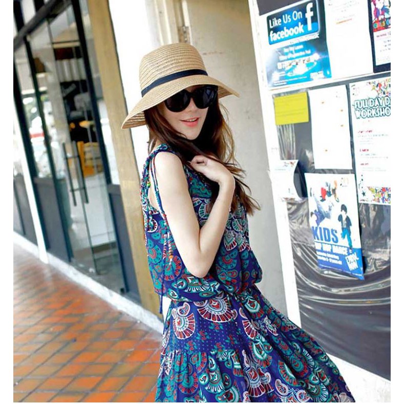 หมวกสาน Summer Beach hat !!! (B10) หมวกกันแดด