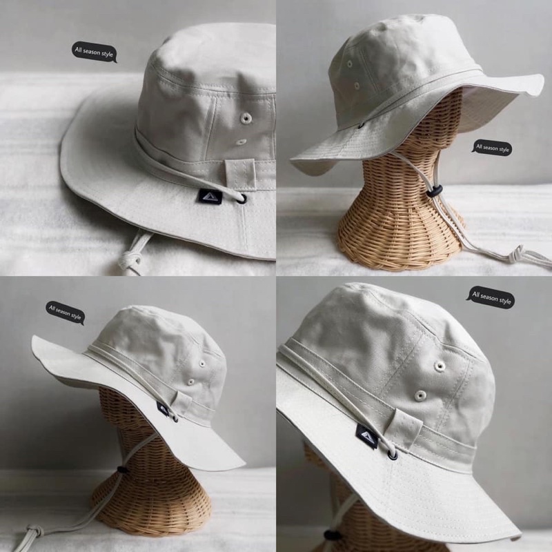 หมวกเดินป่า Hiking Hat  ปีกรอบ มีสายรัดคาง