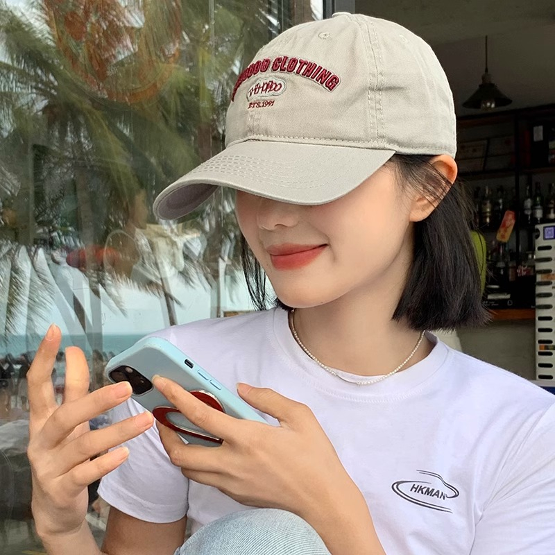 หมวกเบสบอล ปีกกว้าง ขนาดเล็ก เข้ากับทุกการแต่งกาย สไตล์เกาหลี ญี่ปุ่น สําหรับผู้หญิง