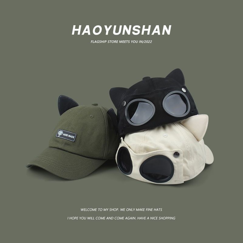 หมวกเบสบอล แต่งหูแมวน่ารัก สไตล์ฮิปฮอป