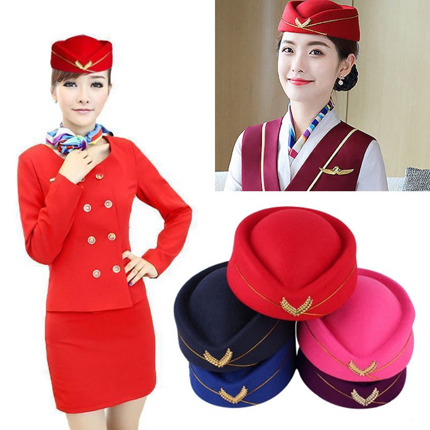 หมวกเบเร่ คอสเพลย์ หมวกคอสเพลย์แอร์ไลน์ หมวกยูนิฟอร์ม พร้อมส่ง