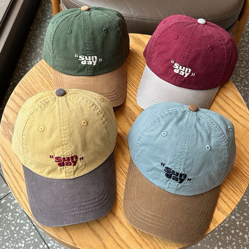 หมวกแก๊ปเบลบอลปัก “Sunday” สีพื้น มี 4 สี