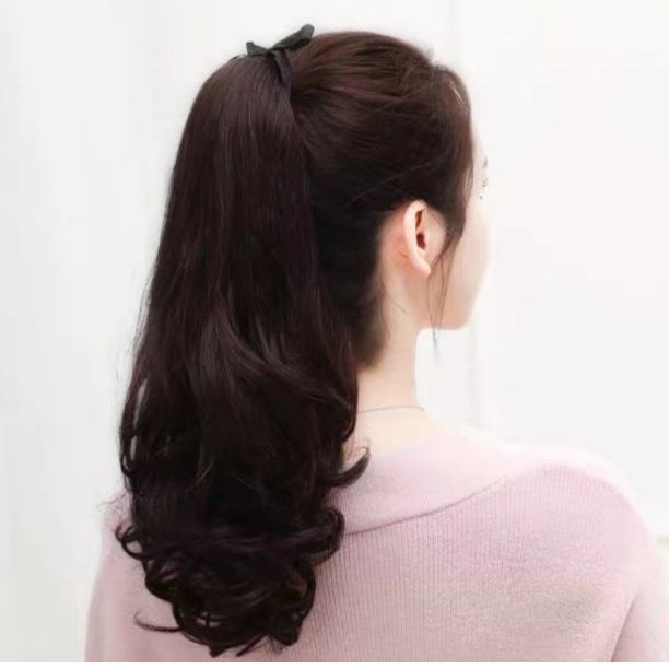 หางม้าผูกลอนคล้ายๆ  หางม้าผูกลอนสวยยาว40cm ปลายหนา สินค้าส่งในไทย