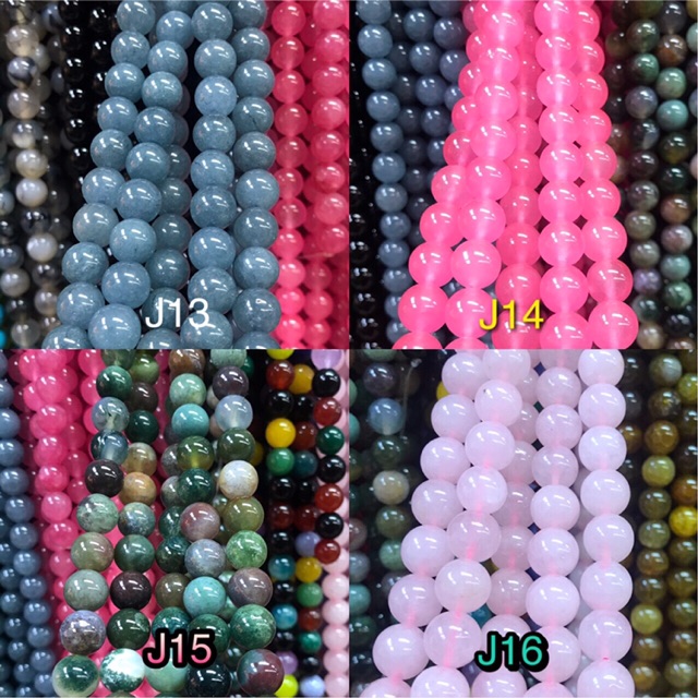 หินนำโชค หินแท้ คละสี 10มิล แพ็ค20เม็ด