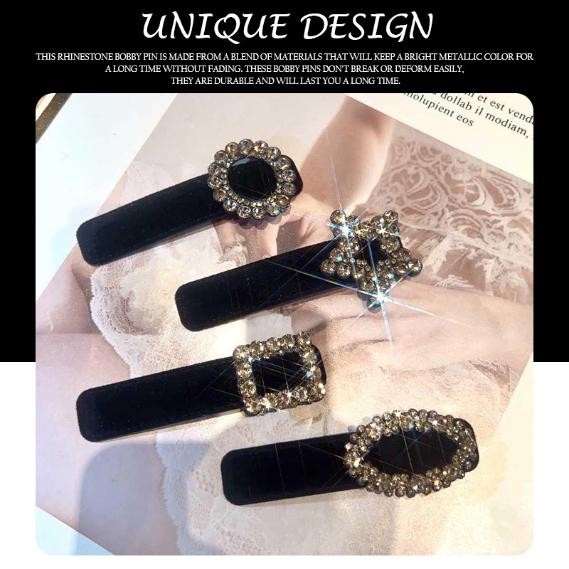 อารมณ์ Rhinestone BB คลิปสำหรับผู้หญิงกลิ่นเล็ก ๆ น้อย ๆ ด้านข้างคลิปหนีบอ่อนคลิป
