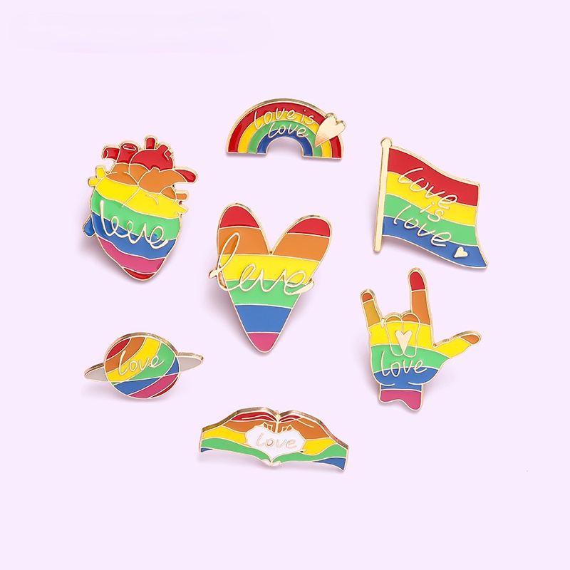 เข็มกลัด รูปการ์ตูนเมฆ สายรุ้ง LGBT หลากสี เครื่องประดับ สําหรับเพื่อน
