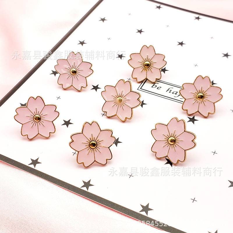 เข็มกลัด รูปดอกไม้ ขนาดเล็ก สีสันสดใส สไตล์ญี่ปุ่น สําหรับตกแต่งเสื้อผ้า