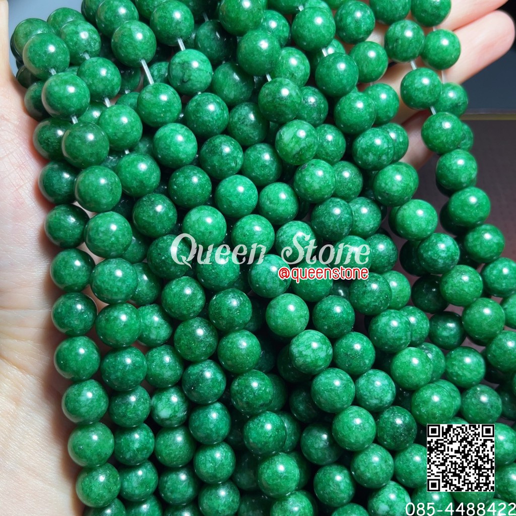 เข้มสวย  หยกจักรพรรดิ 10 มิล *ขายส่ง* หินนำโชค หินมงคล หินสี กำไลหิน เครื่องประดับ