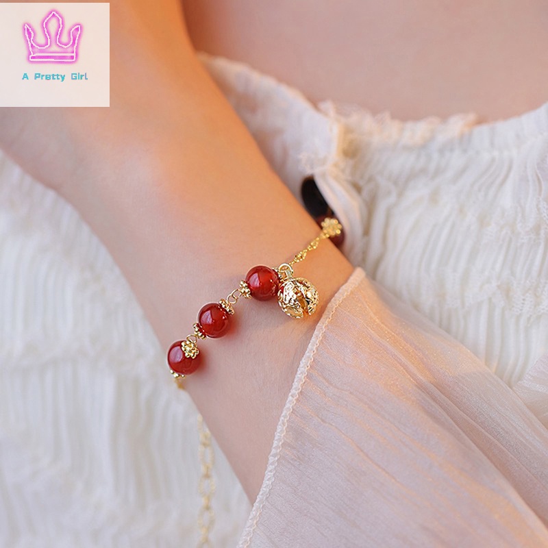 เครื่องประดับ กําไลข้อมือ ประดับลูกปัด หรูหรา สไตล์วินเทจ สําหรับผู้หญิง