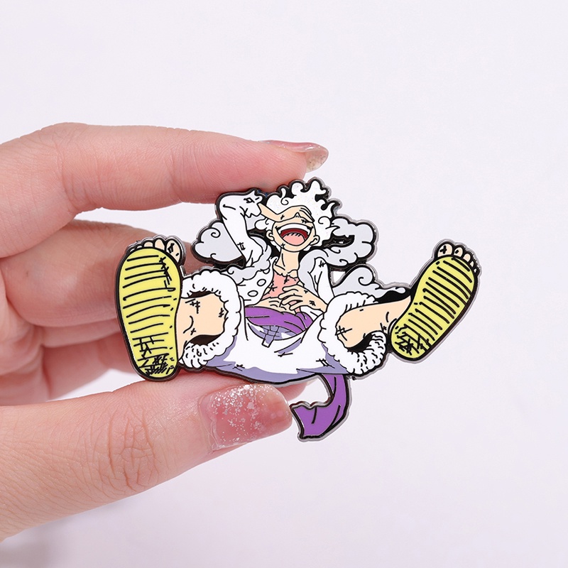 เครื่องประดับ เข็มกลัด รูปการ์ตูนอนิเมะ One Piece Luffy เหมาะกับของขวัญเพื่อน