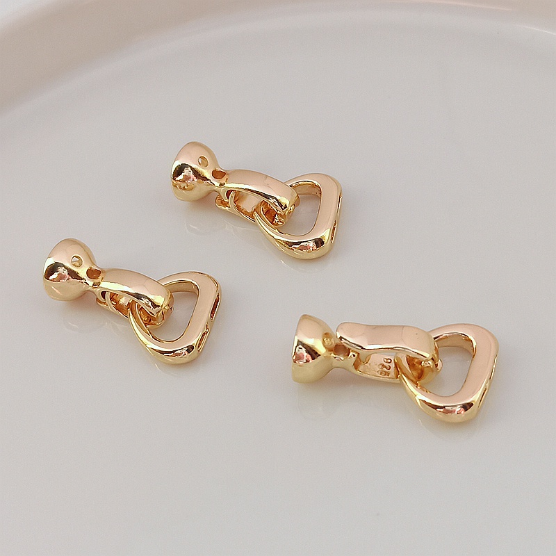 เครื่องประดับหัวเข็มขัด ชุบทอง 14k รูปหัวใจ แฮนด์เมด diy