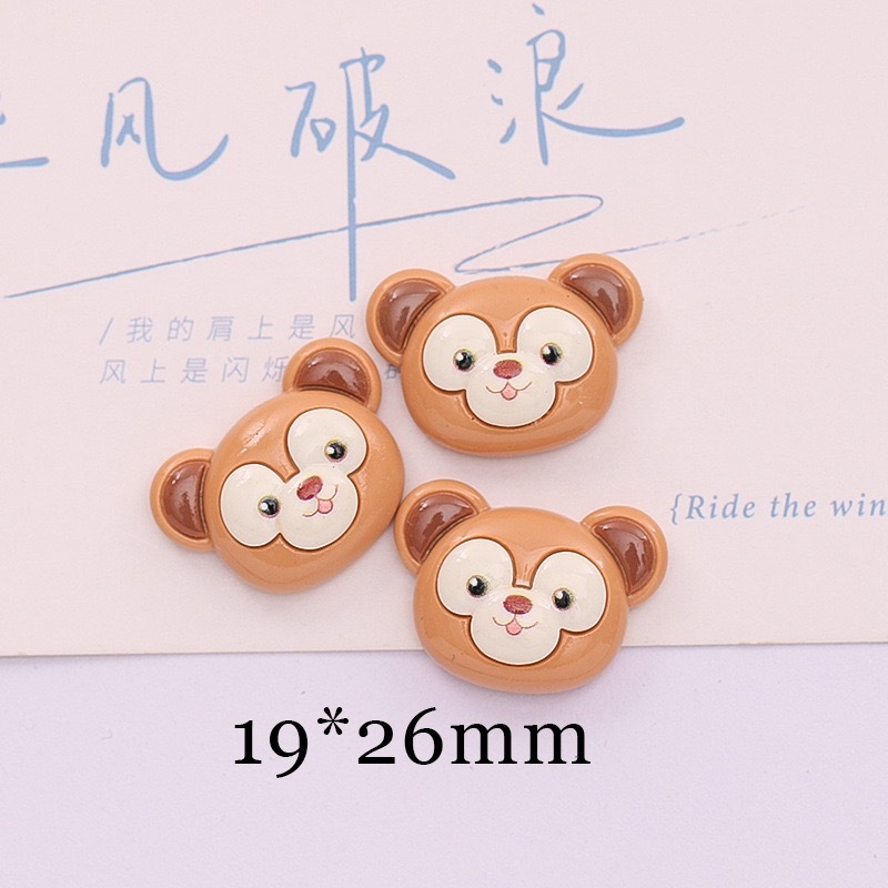 เครื่องประดับเรซิ่น ลายการ์ตูนดิสนีย์ หัวสัตว์น่ารัก สําหรับตกแต่งสมุดภาพ งานฝีมือ DIY