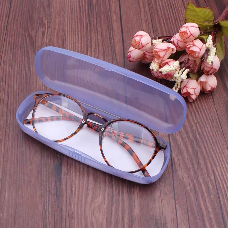 เคสแว่นตา สี่สี พร้อมเคสพลาสติก กันตก