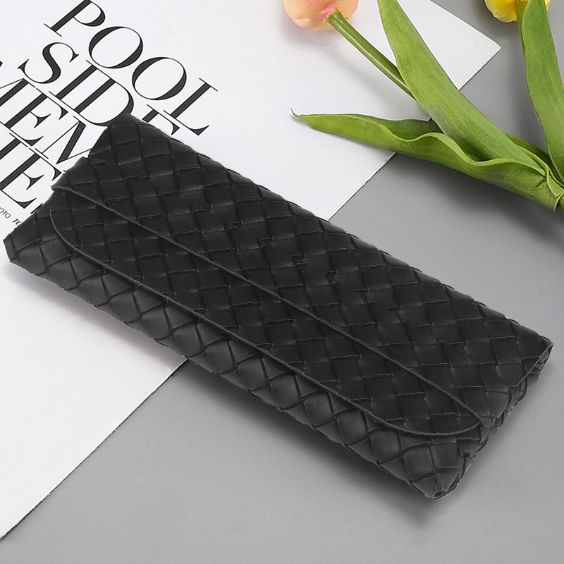 เคสแว่นตากันแดด หนัง PVC แบบนิ่ม แต่งหัวเข็มขัด