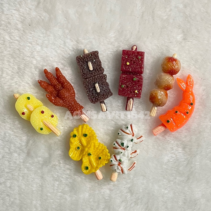 เรซิ่นรูปอาหาร เรซิ่นอาหารจิ๋ว เรซิ่นdiy คละแบบ10ชิ้น อุปกรณ์ตกแต่งเคสมือถือ กิ๊บช้อป Accessories