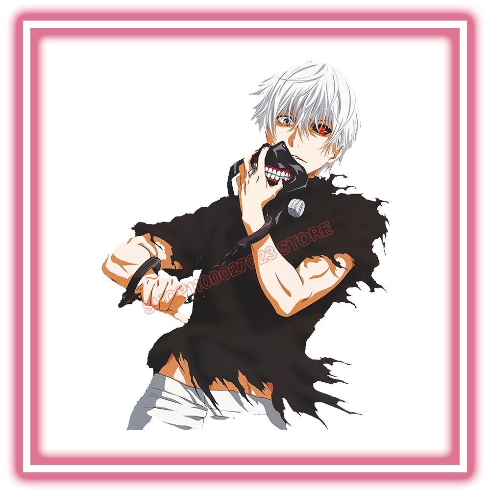 แผ่นสติกเกอร์ ลายการ์ตูนอนิเมะ Tokyo Ghoul DIY สําหรับตกแต่งเสื้อผ้า