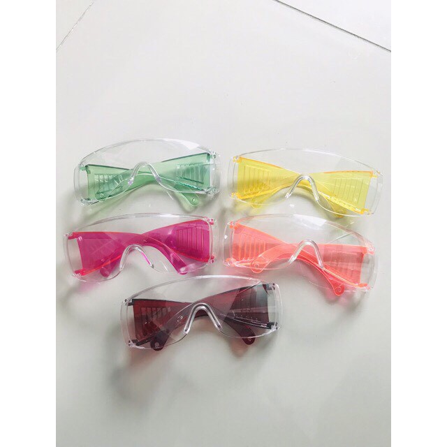 แว่นกันน้ำ แว่นตา ป้องกัน หลากสี แฟชั่น กันแดด กันลม สีสันสดใส