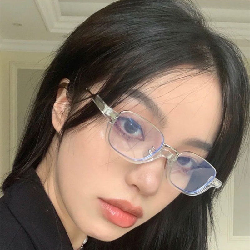 แว่นตากันแดด กรอบสี่เหลี่ยม ขนาดเล็ก สไตล์เกาหลีย้อนยุค สําหรับผู้ชาย และผู้หญิง