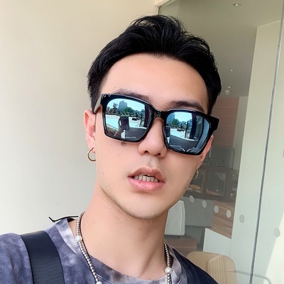 แว่นตากันแดด ทรงสี่เหลี่ยม ป้องกันรังสีอัลตราไวโอเลต หลากสีสัน แฟชั่นสําหรับผู้ชาย