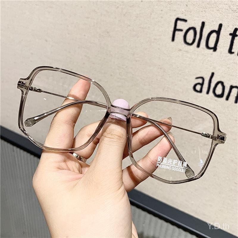 แว่นสายตาสั้น (-100 ถึง -400) กรอบแว่นแฟชั่น กรอบใหญ่ แว่นกรองแสงสีฟ้า ผู้หญิง ผู้ชาย