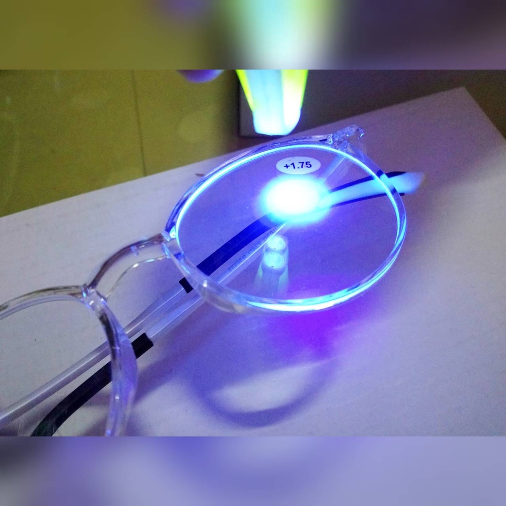 แว่นสายตาสั้น/ยาว เลนส์กรองแสงสีฟ้า [เทา-2223]