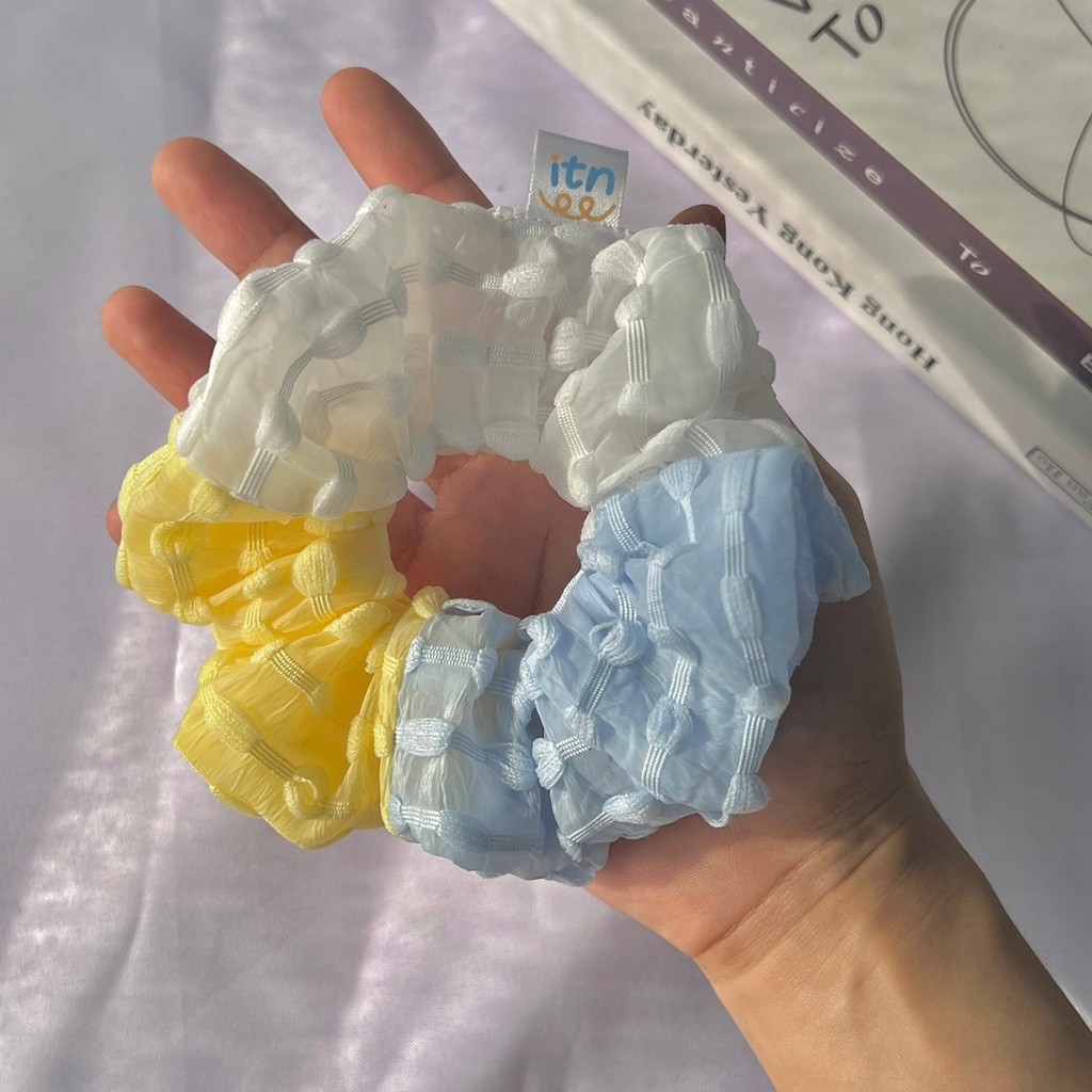 แฮนเมด   ไซส์ L  ยางรัดผมรุ่นหวานเย็น - Ice cream Donut scrunchies