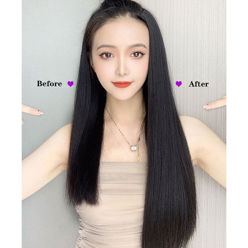 แฮร์พีชผมสังเคราะห์แบบมองไม่เห็น 3 ชิ้น / 6 คลิป