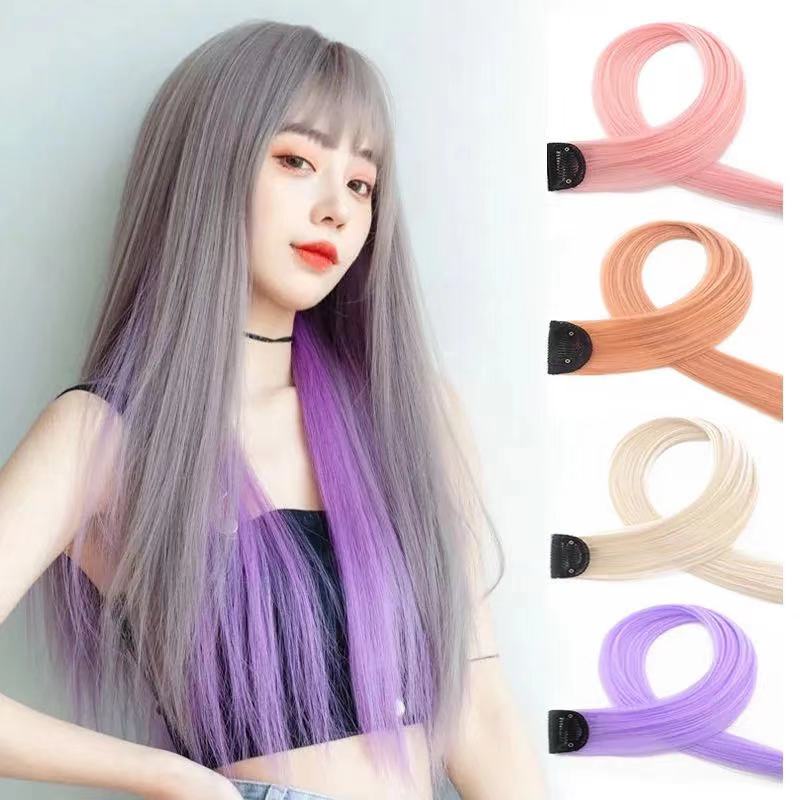 แฮร์พีซ ช่อไฮไลท์ สีสวย สไตล์เกาหลี ขนาด 50 ซม.